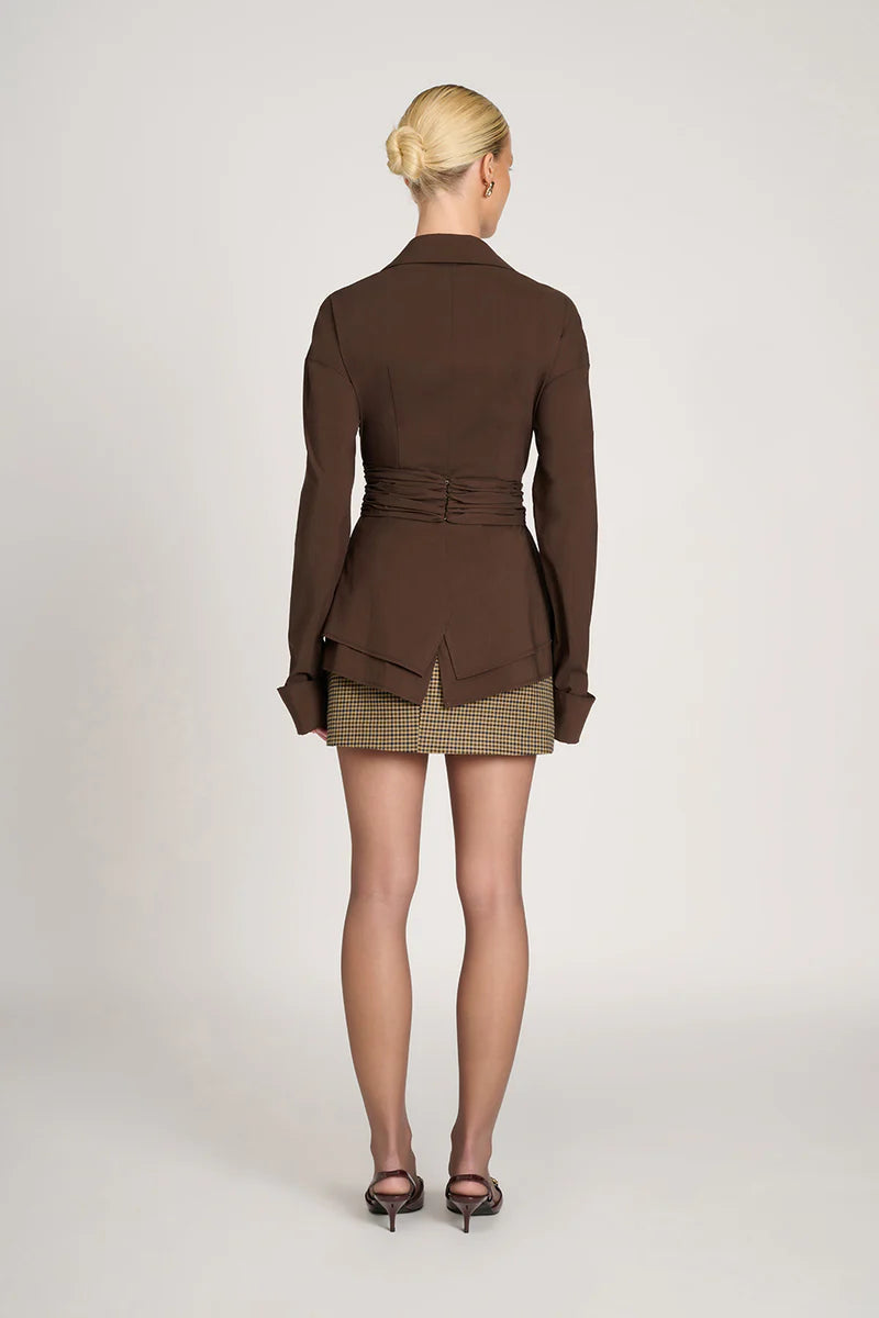 LANA | Luxury Draped Waist Shirt