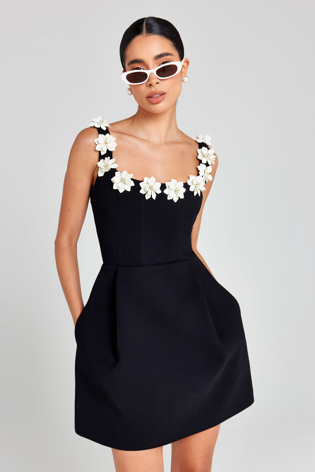 KATY | flower Mini dress