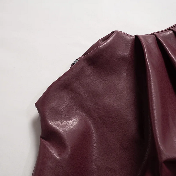 CHLOE | Faux Leather Top