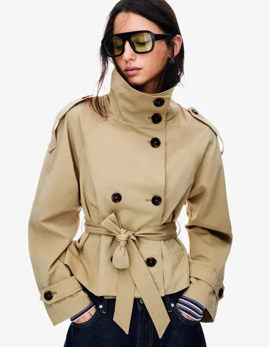 SOFIA | Cropped Trench Coat